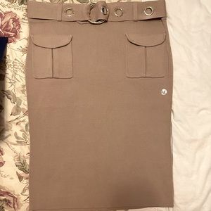 NWT Belted stretch pencil skirting XL